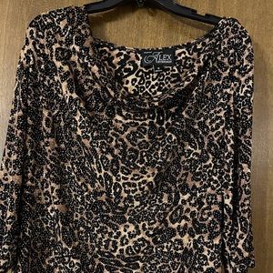 Alex Evenings plus size fancy glitter blouse.